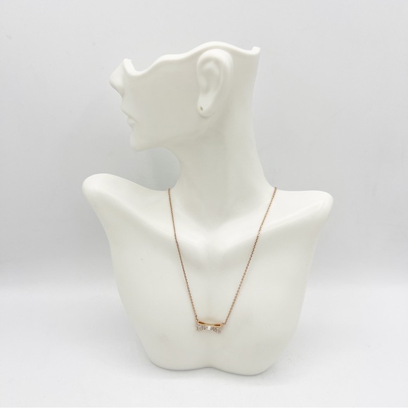 Kate Spade New York Ready Set Bow Pave Pendant Clear/Rose Gold - Picture 4 of 6